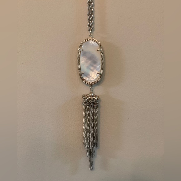 Kendra Scott Jewelry - Kendra Scott Rayne Gold Long Pendant Necklace with tassel in Ivory Pearl